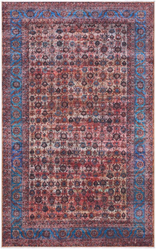 3' 3 x 5' 3 Croft · Persian rug, antique pink and blue