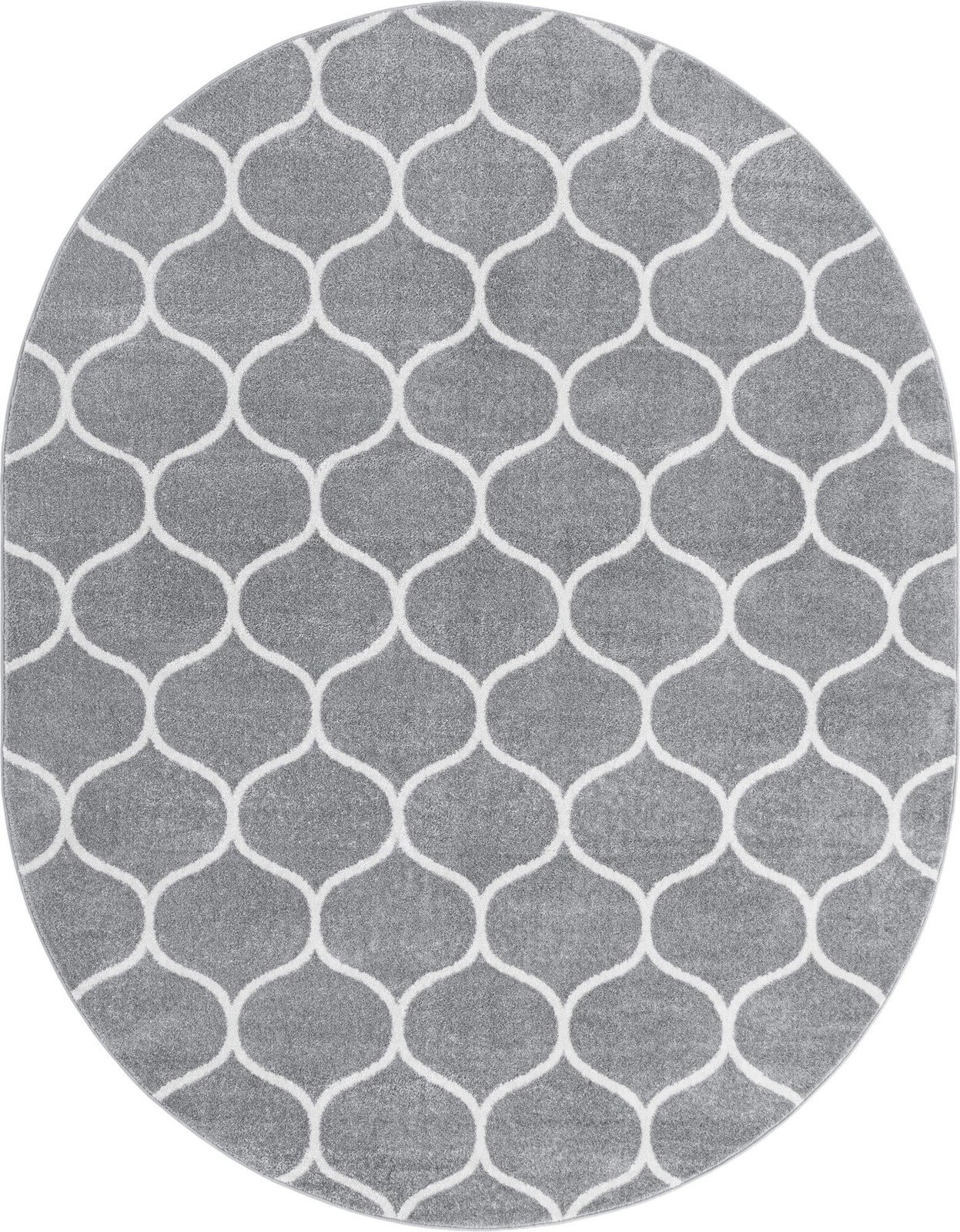 7' 10 x 10' Ingram · Lattice rug, gray and ivory
