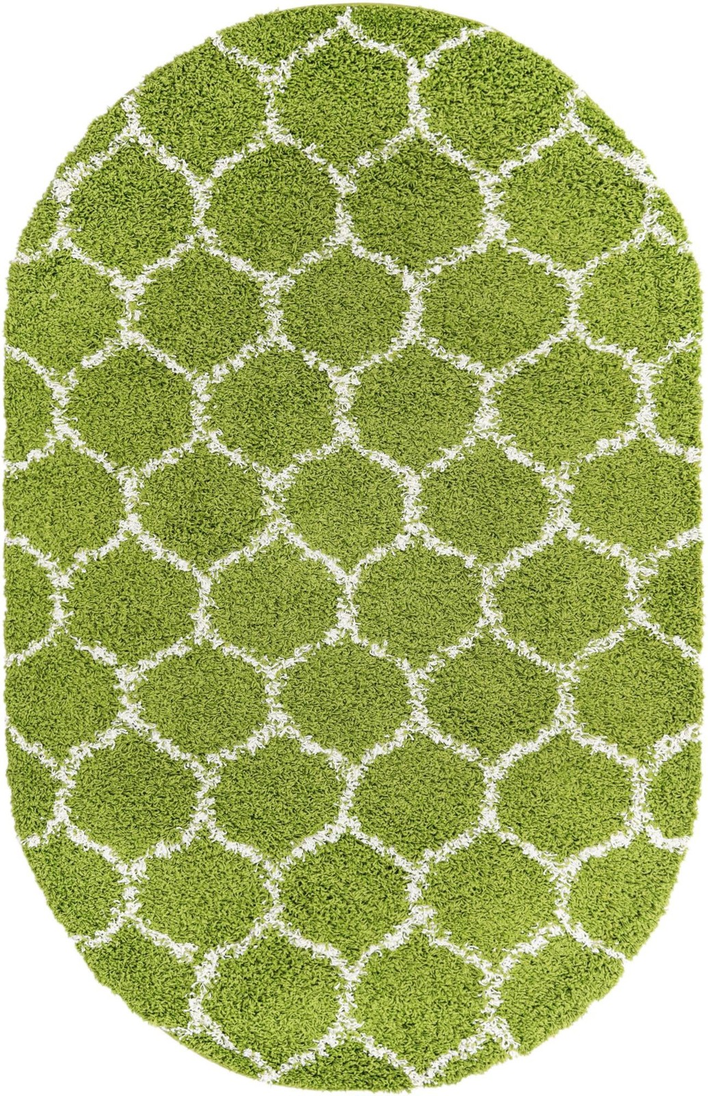 5' 3 x 8' Barnett · Lattice Shag Rug, green
