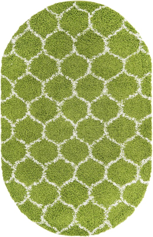 5' 3 x 8' Barnett · Lattice Shag Rug, green