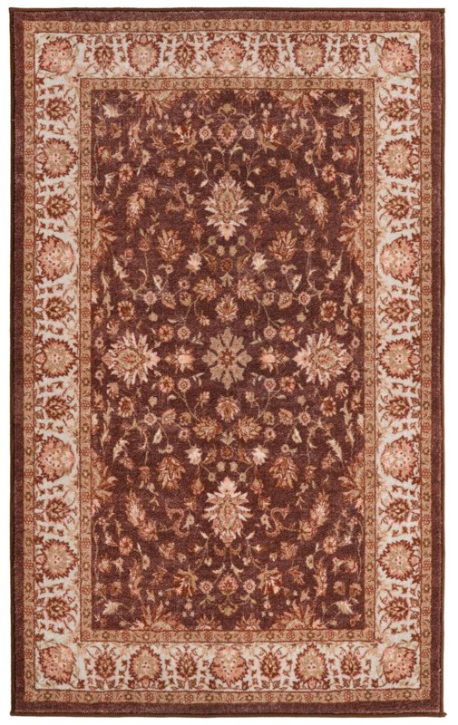 3' 3 x 5' 3 Bluebell · Floral rug, brown and ivory