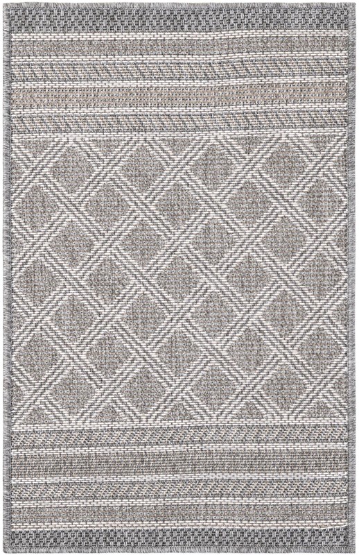 2' x 3' 1 Mercer · Border Outdoor Rug, gray
