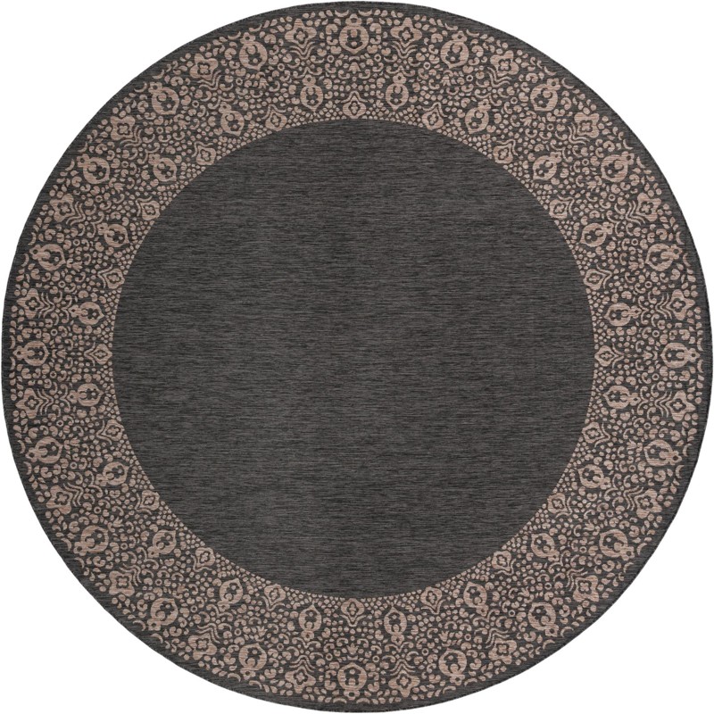 Bloomfield · Border Outdoor Rug, charcoal