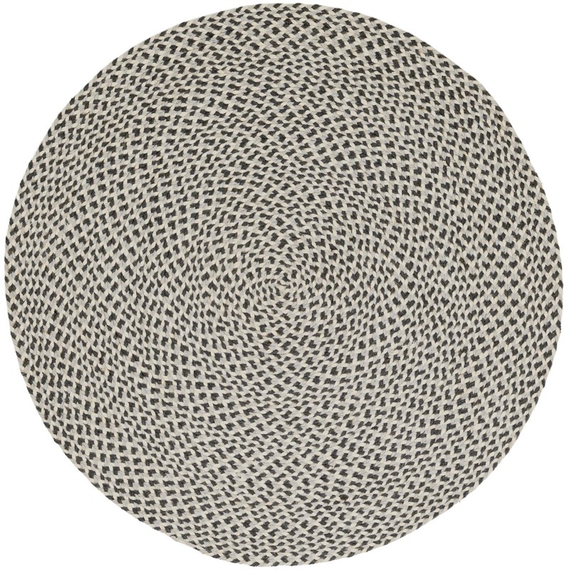 3' 1 x 3' 1 Ogallala · Solid Braided Jute Rug, gray