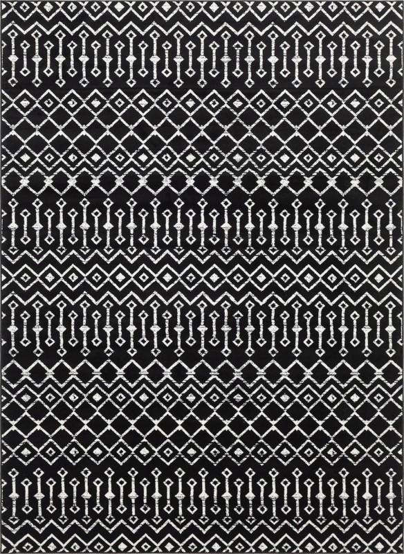 7' 10 x 11' Dudley · Diamond rug, black