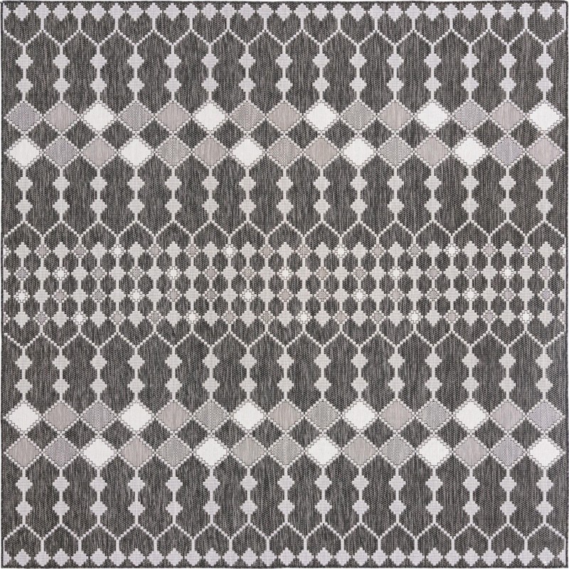 Ramsden · Diamond Outdoor Rug, charcoal