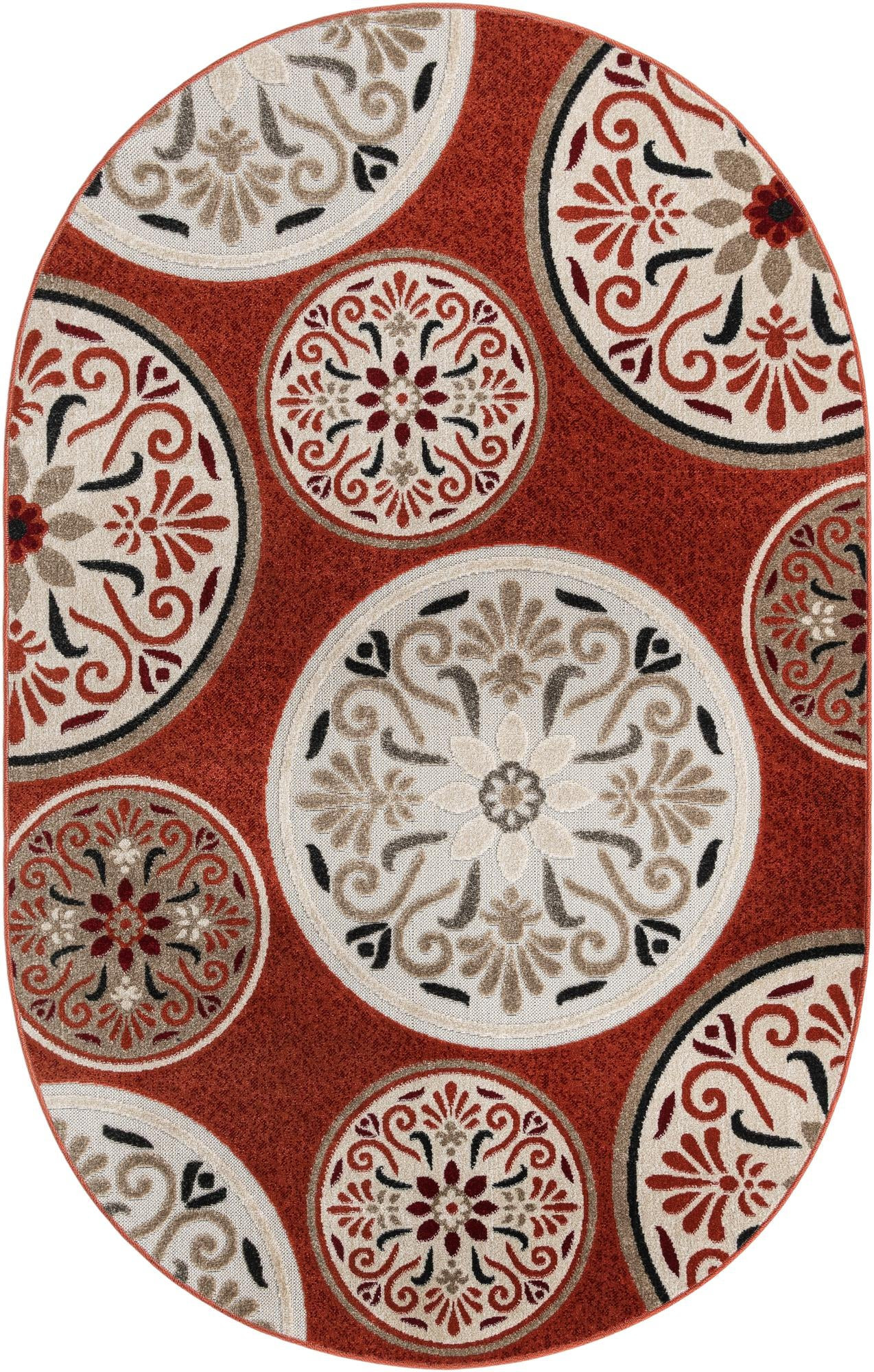 5' 3 x 8' Racine · Medallion Outdoor Rug