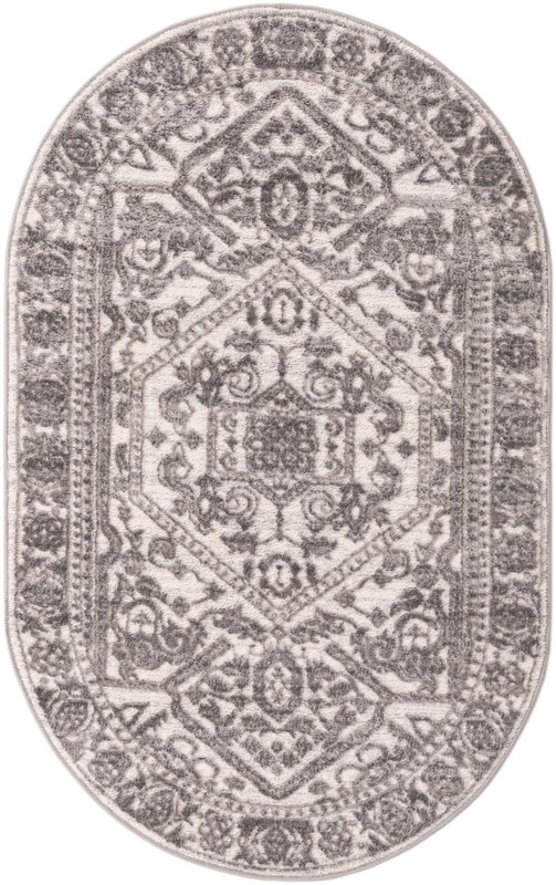 3' 3 x 5' 3 Chamomile · Border rug, white