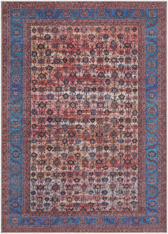 7' 10 x 11' Croft · Persian rug, antique pink and blue