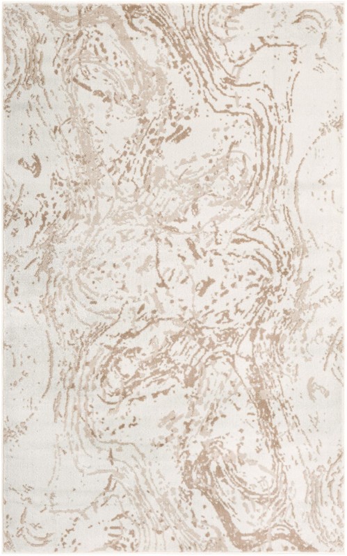 Keating · Abstract rug, ivory and beige