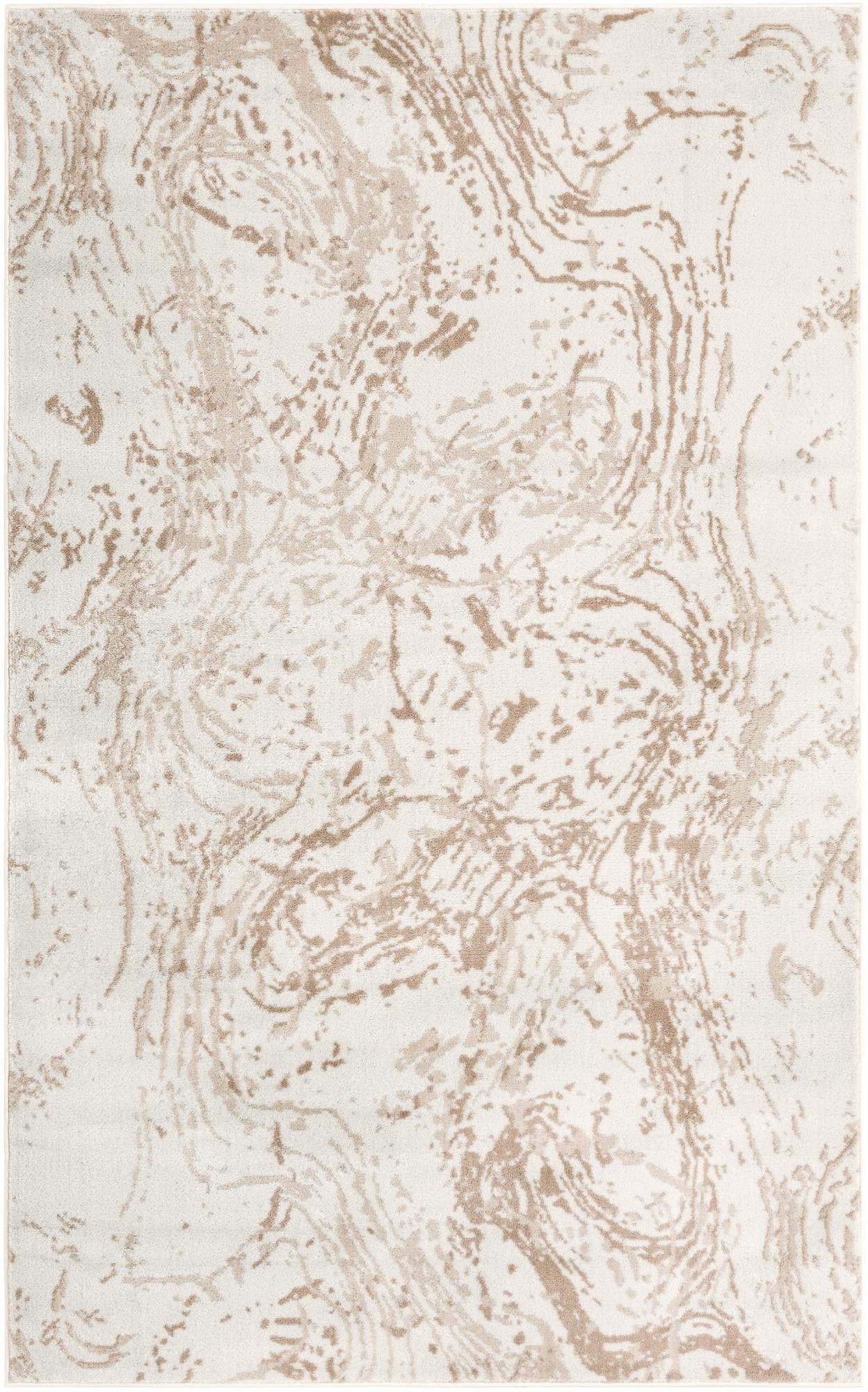 5' 3 x 8' Keating · Abstract rug, ivory and beige