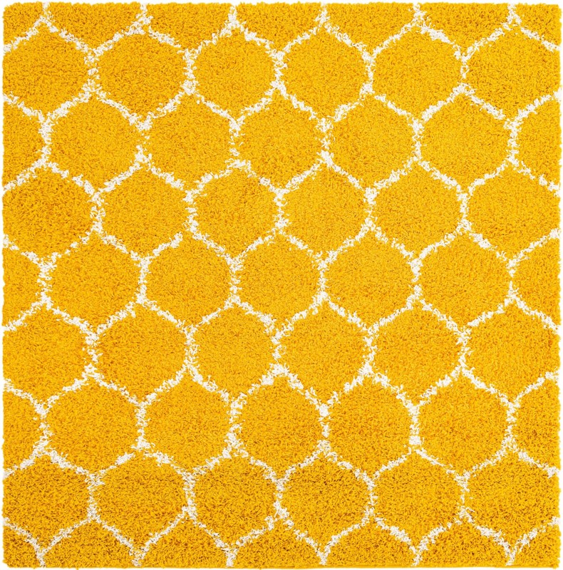 Barnett · Trellis Shag Rug, yellow