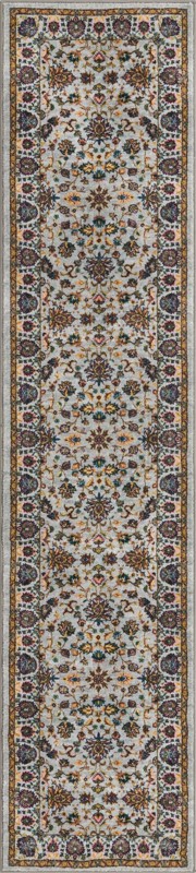 Bluebell · Floral oriental rug, gray and multi