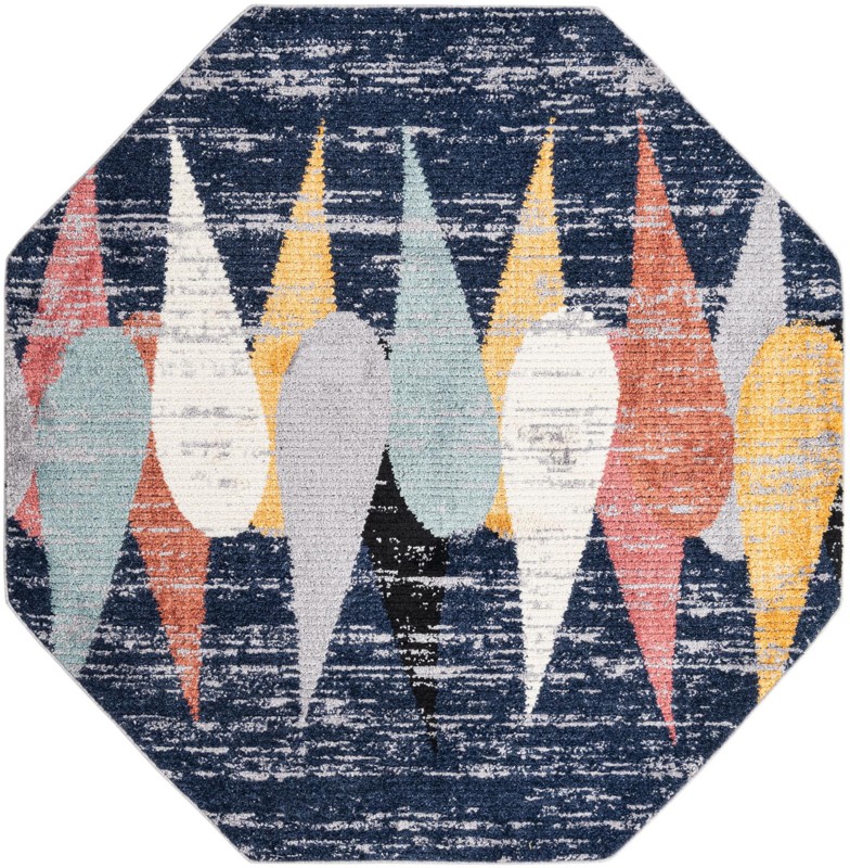 7' 10 x 7' 10 Petaluma · Abstract rug, blue