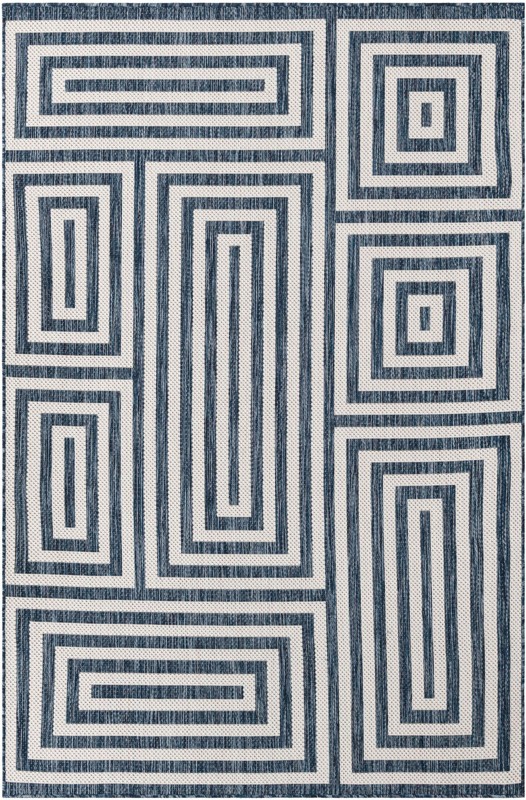 Cumberland · Geometric Outdoor Rug, blue