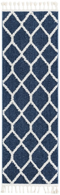 2' x 6' Kirkwood · Diamond rug, blue