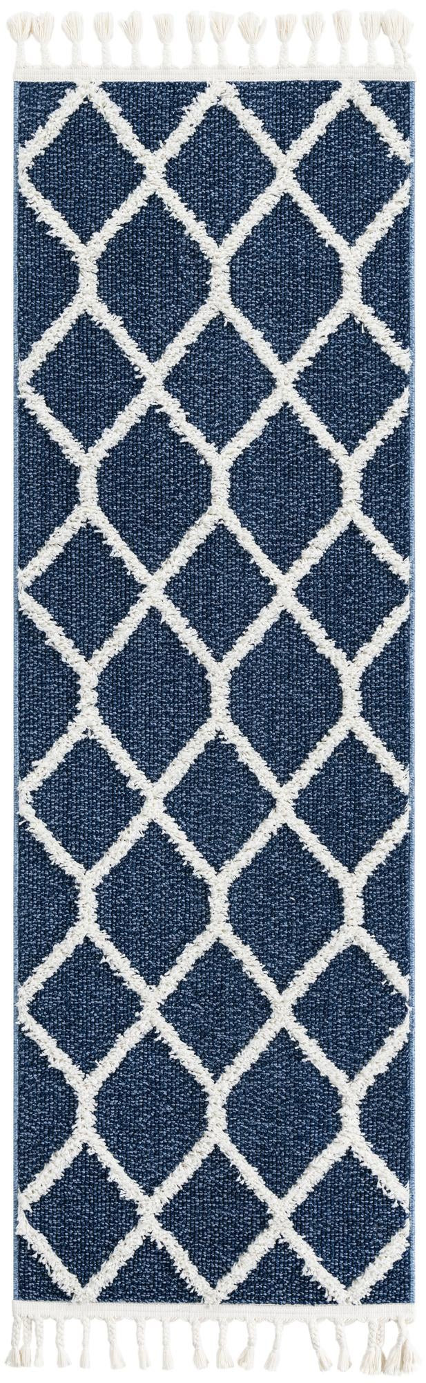 2' x 6' Kirkwood · Diamond rug, blue