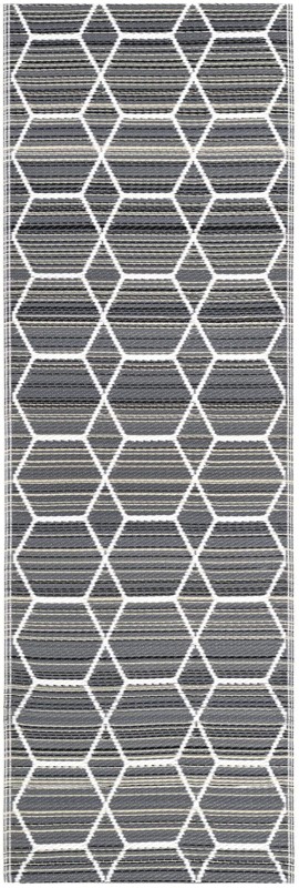 Amity · Geometric Outdoor Rug, gray