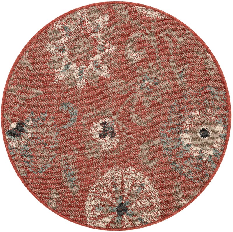 Lofton · Border Outdoor Rug, terracotta