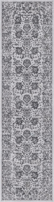 2' 7 x 10' Channing · Border rug, grey