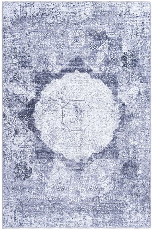4' x 6' Fallowfield · Medallion Washable Rug, gray ivory