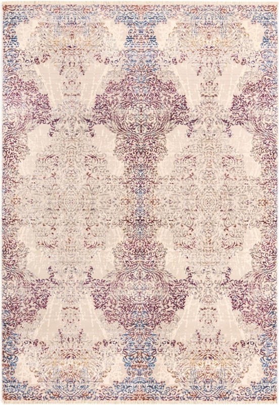 4' x 5' 10 Tennant · Damask rug, ivory