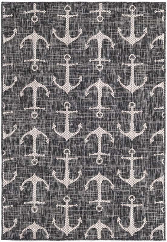 Millbrook · Pictoral Outdoor Rug, charcoal