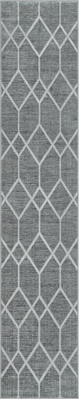 2' 7 x 13' Thatcher · Diamond rug, grey