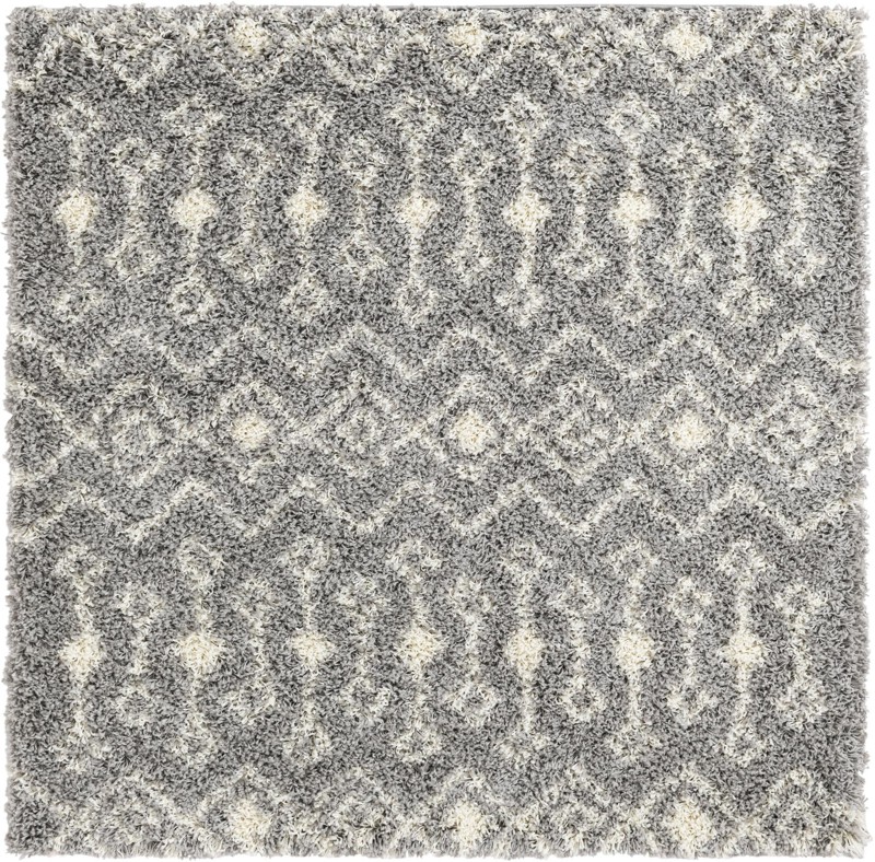 Bayley · Diamond Shag Rug, gray