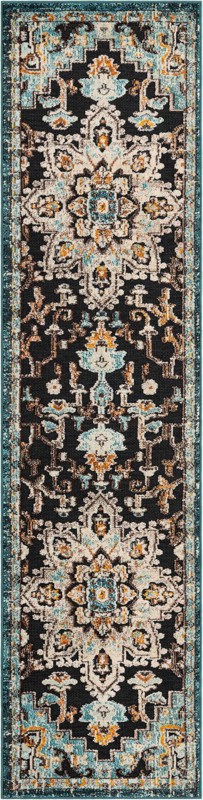 2' 7 x 10' Oldham · Border Outdoor Rug, navy blue