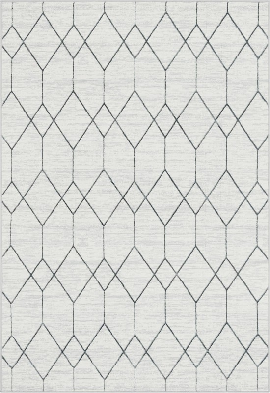 6' x 9' Thatcher · Diamond rug, white