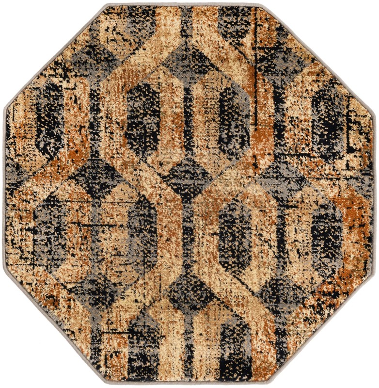 Acadia · Geometric rug, blue