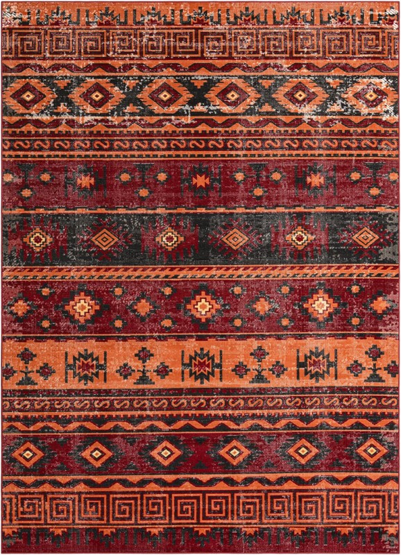 7' 10 x 11' Lloyd · Border rug, rust