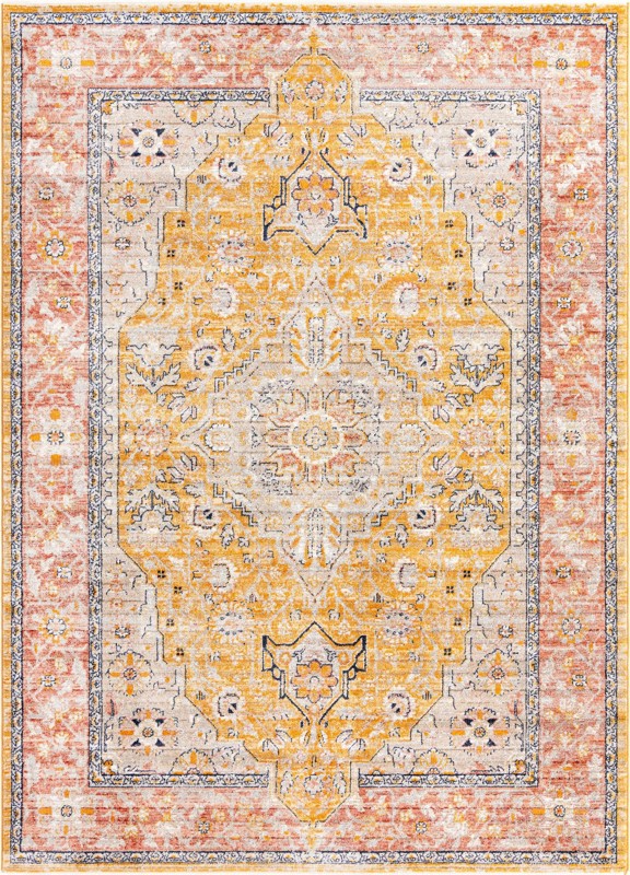 Thane · Border rug, yellow
