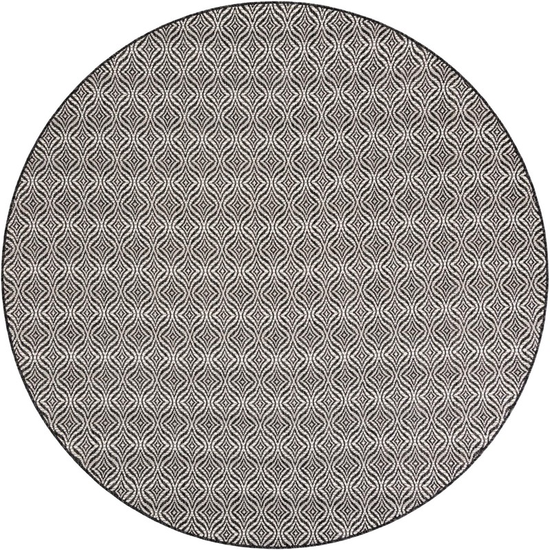 7' 10 x 7' 10 Fairley · Geometric Outdoor Rug, charcoal
