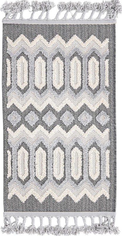 2' x 3' Roddy · Geometric rug, charcoal gray and beige
