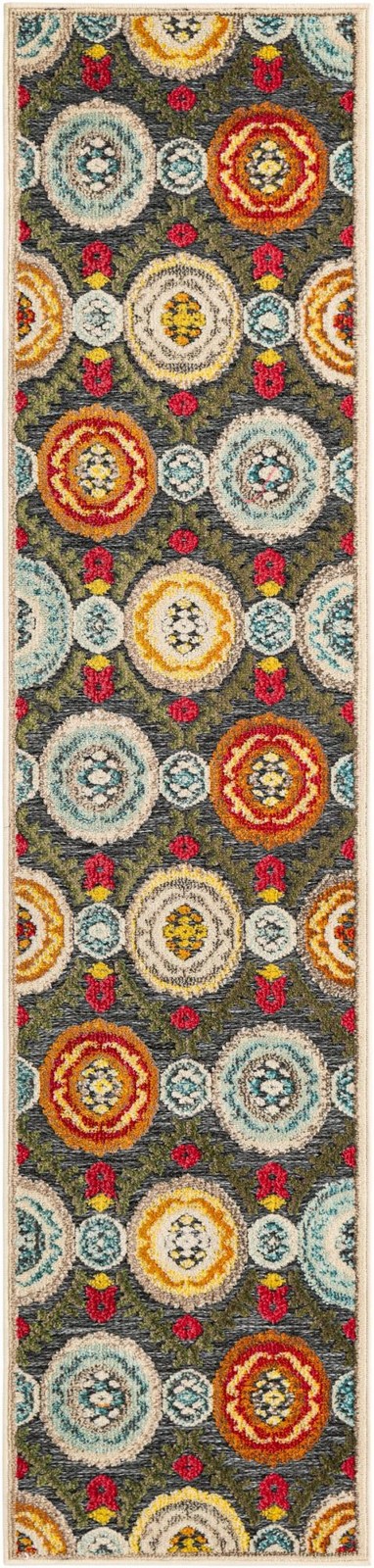 2' x 8' Quincy · Geometric Outdoor Rug, gray