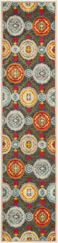 2' x 8' Quincy · Geometric Outdoor Rug, gray