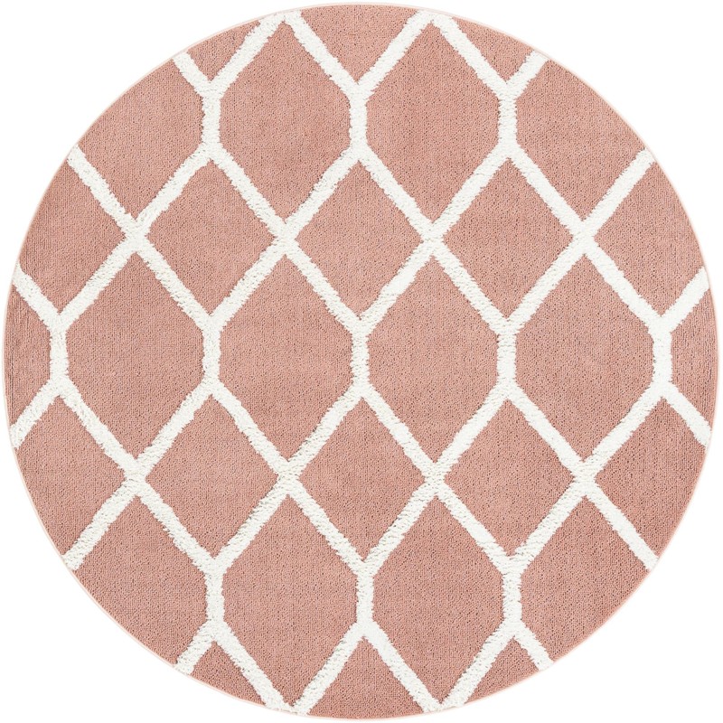7' 10 x 7' 10 Kirkwood · Diamond rug, pink