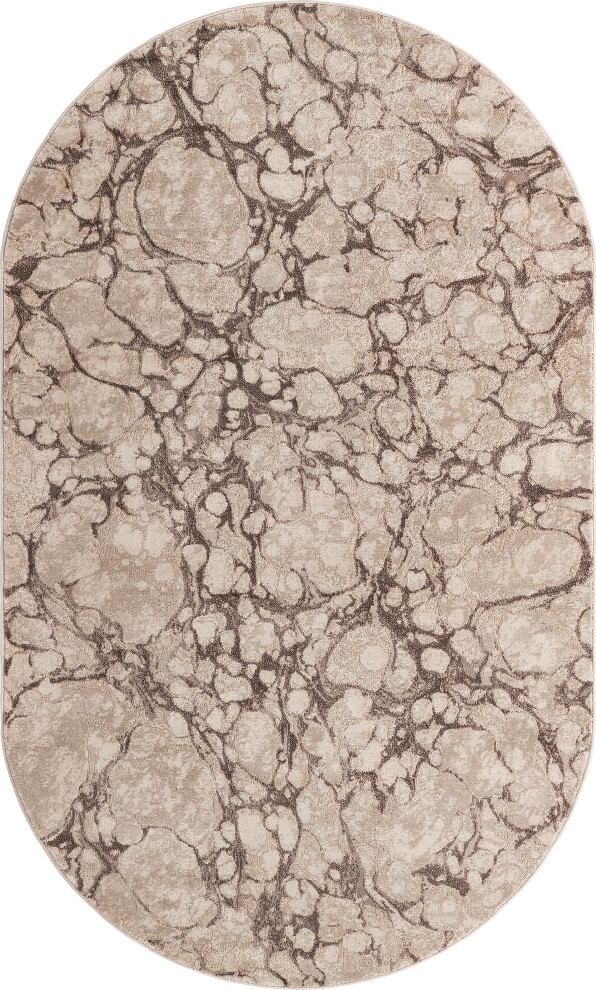 5' x 8' Lionel · Abstract rug, brown