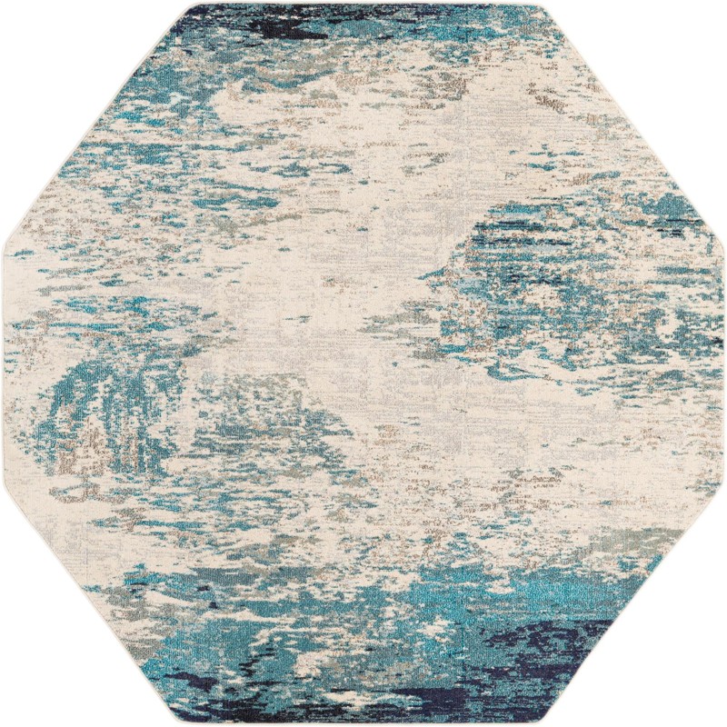 Musgrave · Abstract Washable Rug, blue