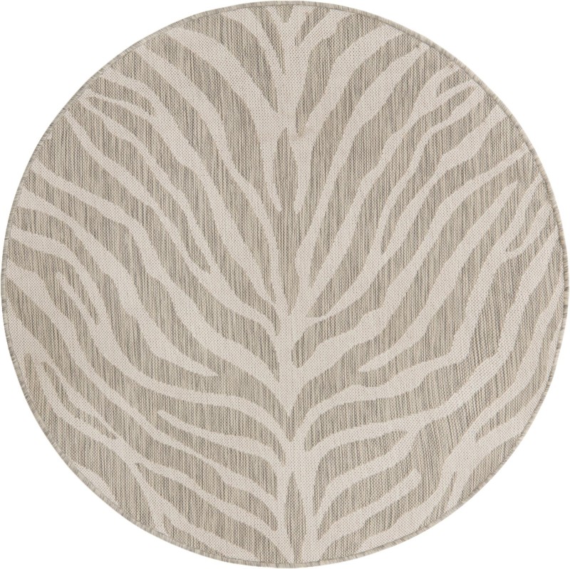 Abney · Zebra Outdoor Rug, gray