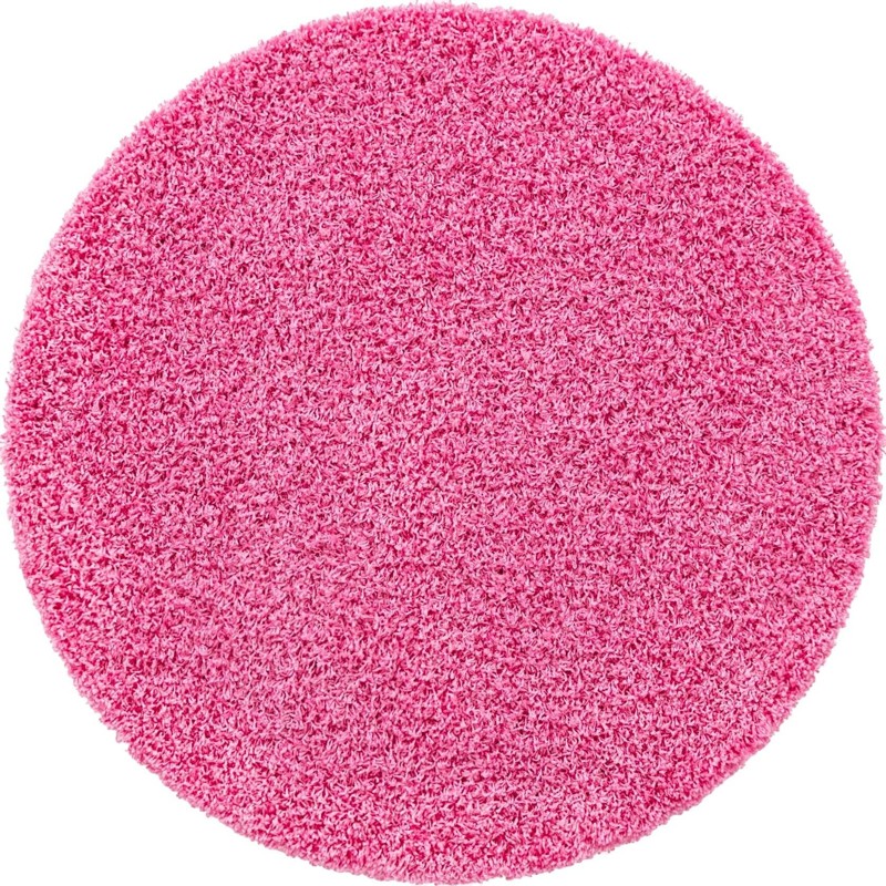 4' x 4' Jameson · Solid Shag Rug, taffy pink