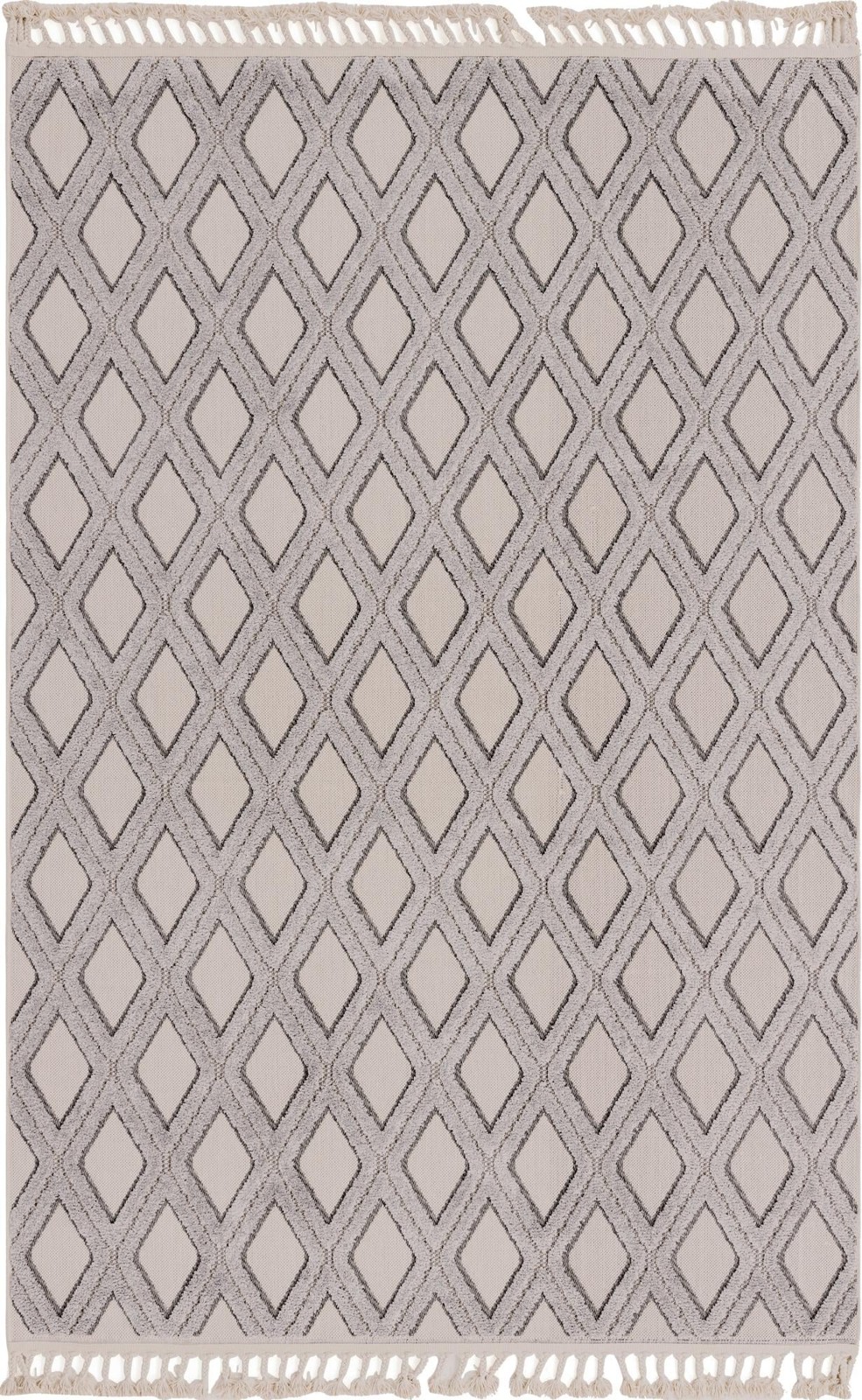 6' x 9' Goshen · Diamond rug, sandy beige and gray