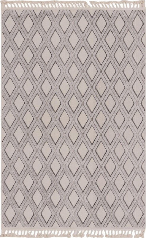 Goshen · Diamond rug, sandy beige and gray