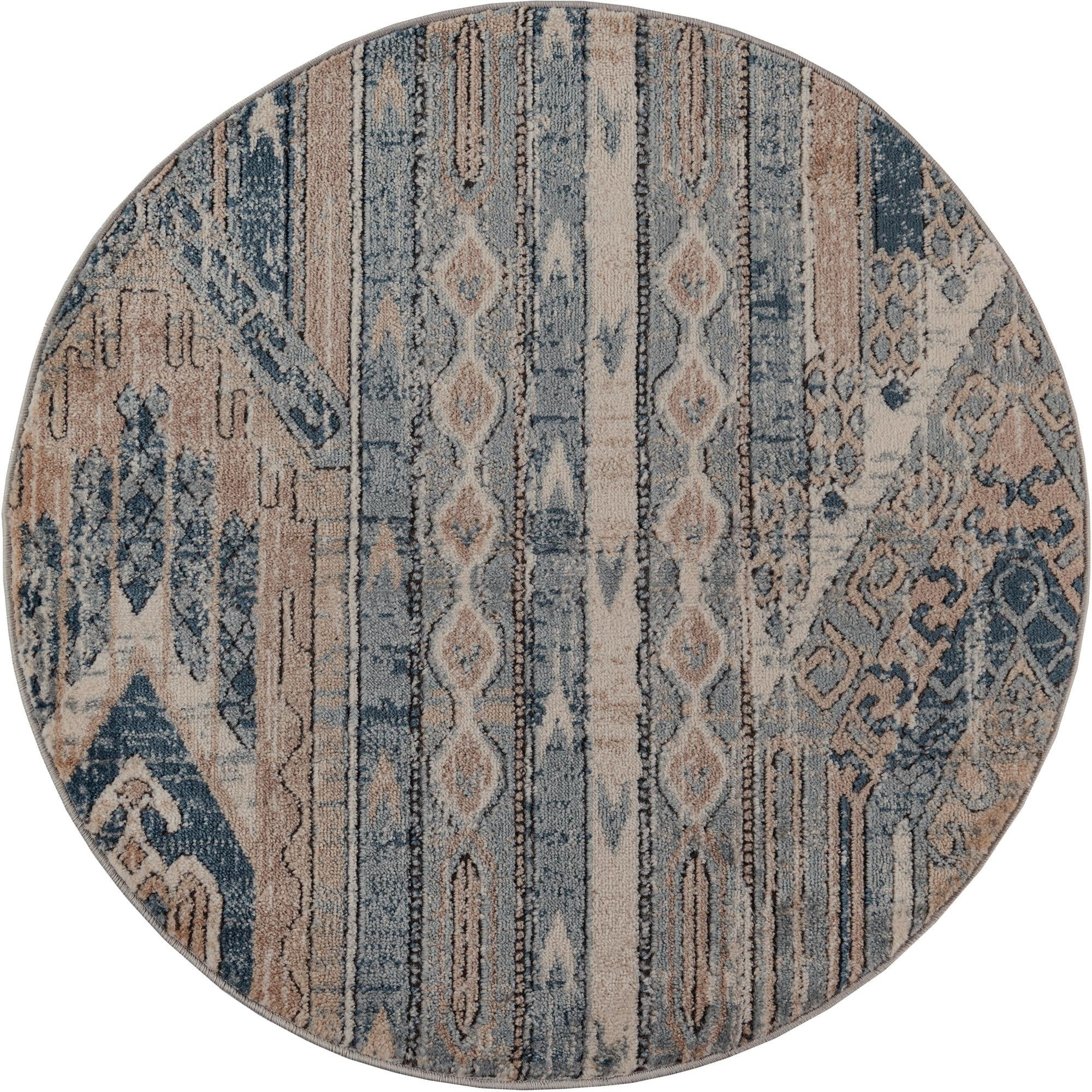 3' x 3' Cardinal · Diamond rug, navy