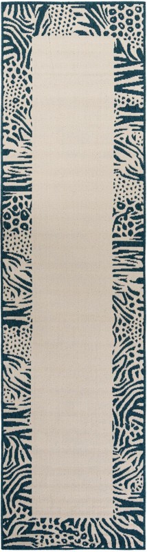 2' 7 x 10' Carlisle · Border Outdoor Rug, ivory
