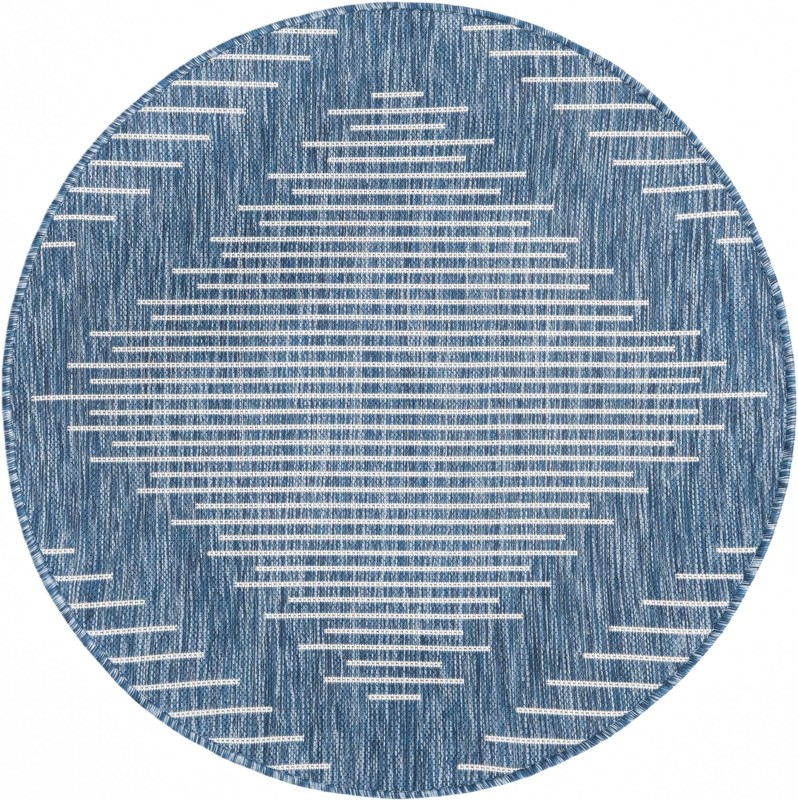 3' x 3' Harlow · Diamond Outdoor Rug, blue