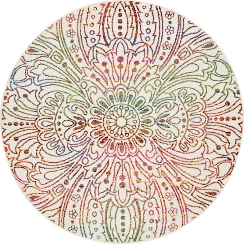 6' x 6' Lavender · Medallion rug