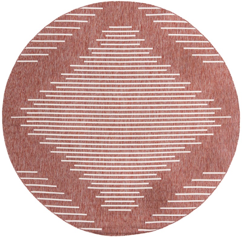 Harlow · Diamond Outdoor Rug, rust red